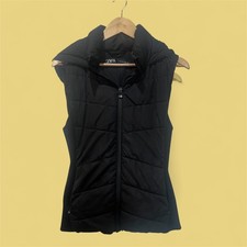 Zara - Size Small UK - Neat Nice Black Hooded Bodywarmer Gilet , side panels
