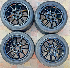 Porsche Cayenne Wheels & Tyres set of 19" Black Twin Spoke 9Jx19H2 ET60 VW 