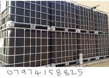 Reconditioned 1000 litre BLACK IBC Water TANKS  steamed out, Co Durham can ship