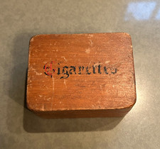 Vintage WOODEN CIGARETTE BOX