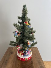 Disney Winnie The Pooh Christmas Tree Resin Base With Characters & Decorations 