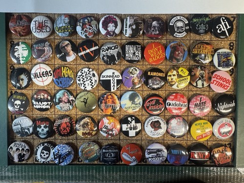 Rock and pop pin badges - rock,