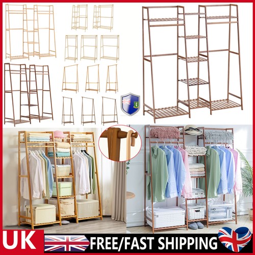 Bamboo garment rack clothes - rack,