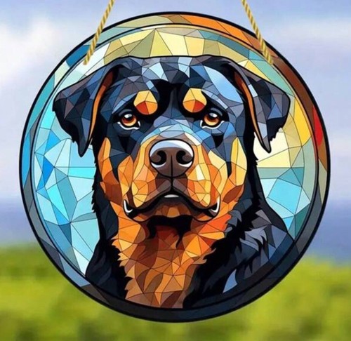 Rottweiler mini suncatcher - rottweiler,