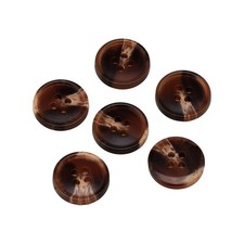 20Pcs Brown Tortoiseshell Resin Buttons, 4-Hole, for Clothing & Crafts 15-25mm