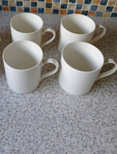 SET 4 WHITE PLAIN PORCELAIN
