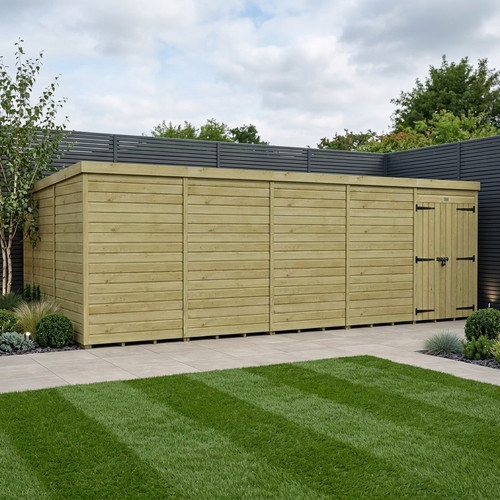 Pent shed double door - 20, x