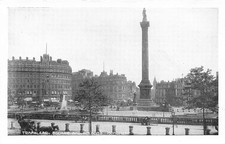Trafalgar Square and Nelson's Monument London Postcard (H945)