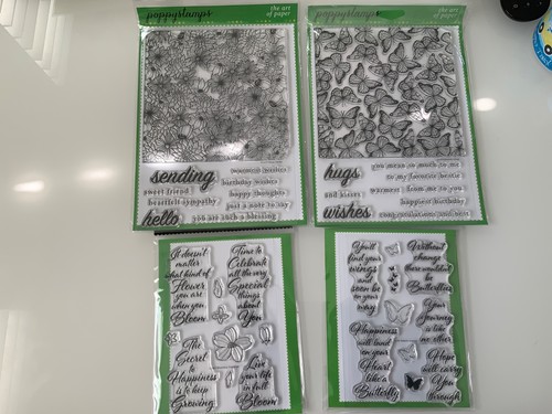 Poppy stamp set 2 large - stamp,