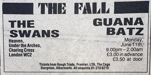 The fall gig - gig, advert