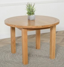 Edmonton 110 - 140cm Solid Oak Extendable Round Dining Table