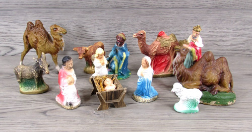 Vintage nativity set christmas - vintage,