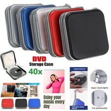 40 CD DVD Carry Case Cover Disc Storage Holder CD Sleeve Wallet Ideal Car Lot