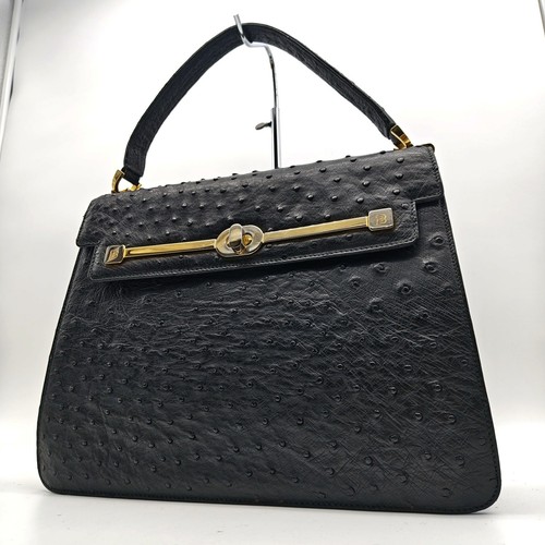 Bally ostrich leather logo - bally,