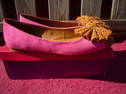 Dolcis fuchsia faux suede flat - dolcis,