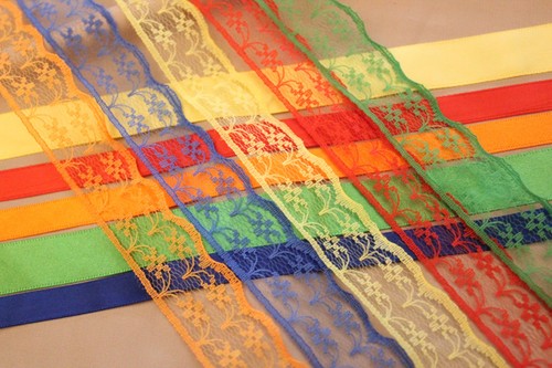 Bright colours ribbon and - colours,