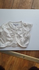 Pierce Fonda Debenhams Girls White Beaded Flower Girl Shrug Bolero 6 years 