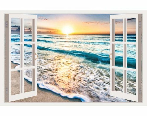 Windows ocean sunset - windows,