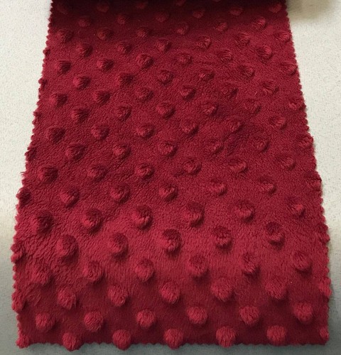 Minky burgundy dimple dot - burgundy,