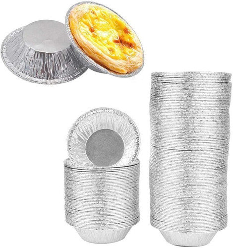 50pcs silver mini pie - silver, tins