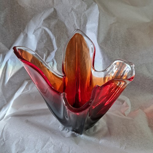 Red orange glass - red,