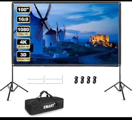 Emart projector screen with - projector,