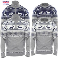 Men's Merry Christmas Mock Zip