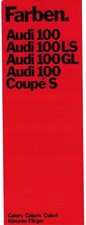 Audi 100 Colour & Trim 1972-1973 UK Market Multilingual Brochure LS GL Coupe S