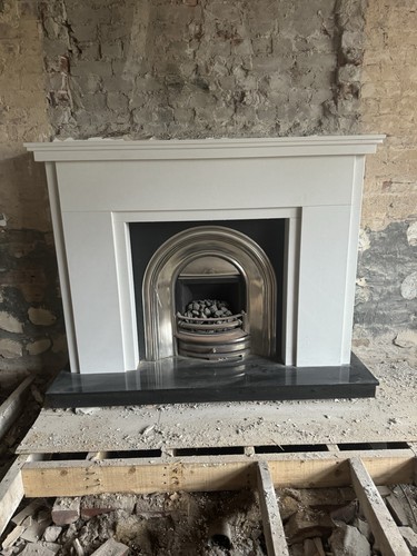 Vintage marble fireplace - vintage,
