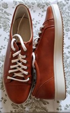 Ladies ECCO Tan Leather Trainers. Size 41 / Size 7.5