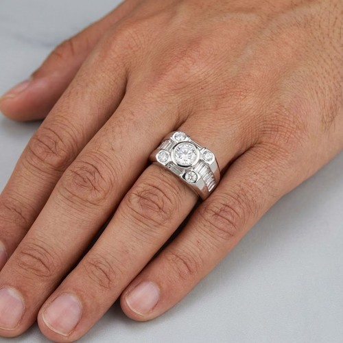 Mens ring solid 14k gold - solid,