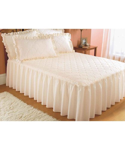 Plain quilted bedspread with - plain,