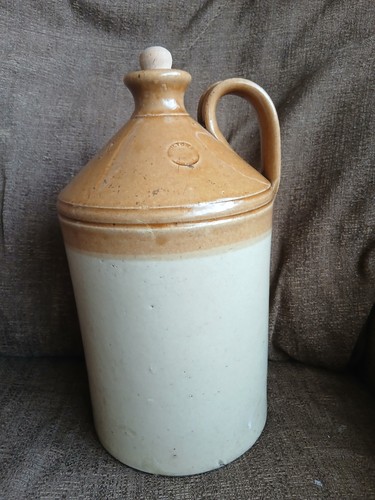 Large vintage stoneware cider - vintage,