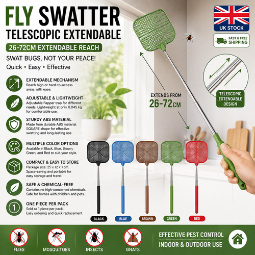 Fly swatter telescopic - swatter,