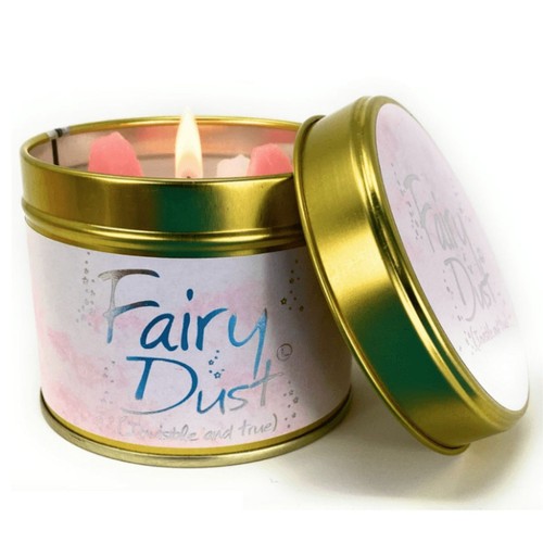 Lily flame scented candle tin - lily,