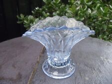 Vtg Art Deco 1930s Bagley Blue Glass Wheatsheaf Vase 4.2 Inches High