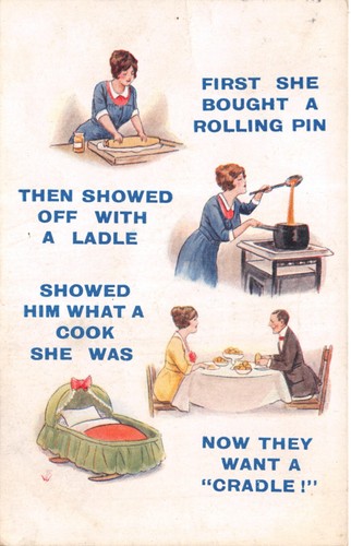 Old comic postcard - comic, used
