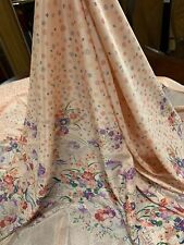 5.5 Metres Vtg LOOMSKILL Border Print FABRIC Ditsy Floral Poly? Knit X150cm (C2