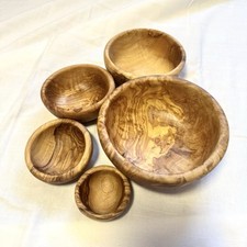Olive Wood Bowls Set of 6 -