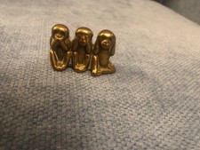 Three wise monkeys brass Peerage Brand