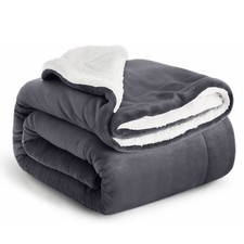 480 GSM Luxury Heavy Sherpa Blanket Warm Faux Fur Mink Sofa Bed Fleece Throw UK