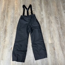 Boys Girls DECATHLON Dark Grey Ski Salopettes Snow Trousers with Braces 8 Years