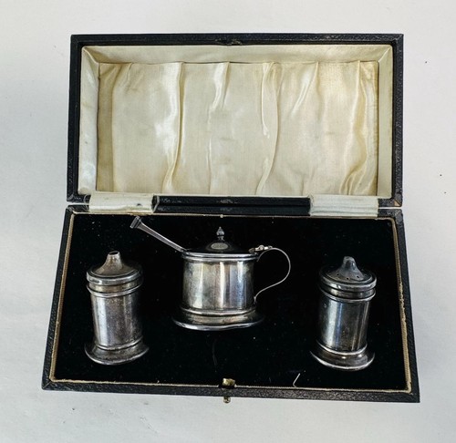 Antique solid silver condiment - solid,