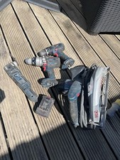 BOSCH TOOLS Used Skilsaw,multitool,2xcombi Drill,1x battery.