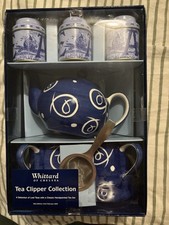 Whittard Of Chelsea Tea For Two Set Teapot Two Mugs Tea Caddies Strainer Boxed 