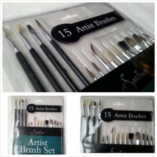 15 pc Paint Brush Kit Assorted