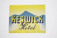 1950s Luggage Label KESWICK