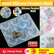 Silicone Pendant Mold Heart Necklace Jewelry Resin Mould Casting Craft DIY Tool