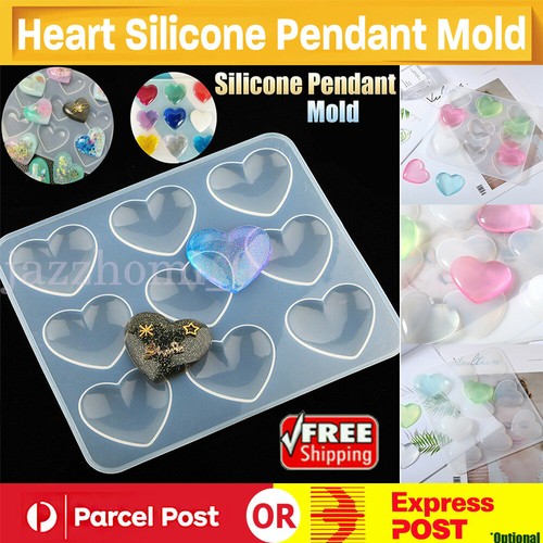 Silicone pendant mold heart - pendant,