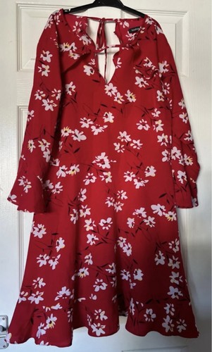 Boohoo red white floral - boohoo,